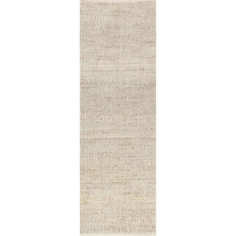 Handwoven Elfriede Black Jute-Cotton Blend Area Rug