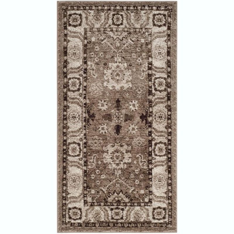 Gray Taupe Synthetic Easy-Care Hand-Knotted Area Rug - 2'7" X 5'