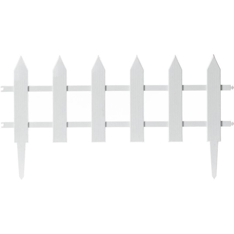 White Vinyl Garden Picket Fence Panel, 12 x 21.75 Inches