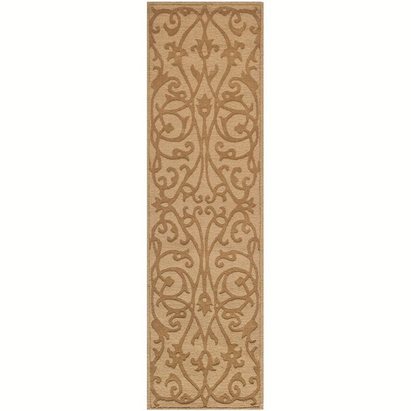 Luxurious Hand-Tufted Wool Runner Rug in Light Brown, 2'3" X 6'