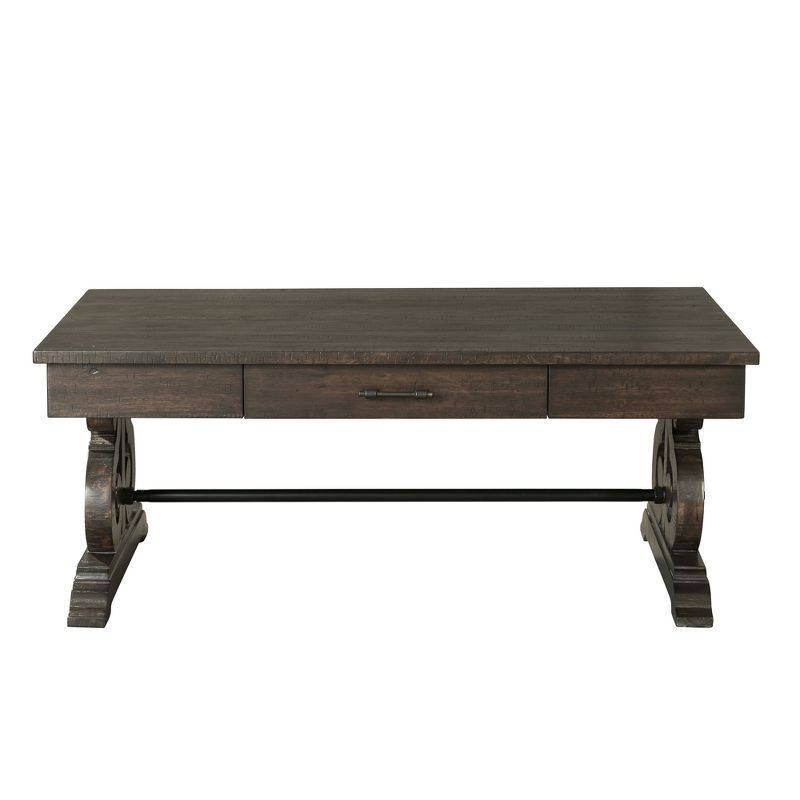 Stanford Dark Ash Rectangular Wood Coffee Table with Storage