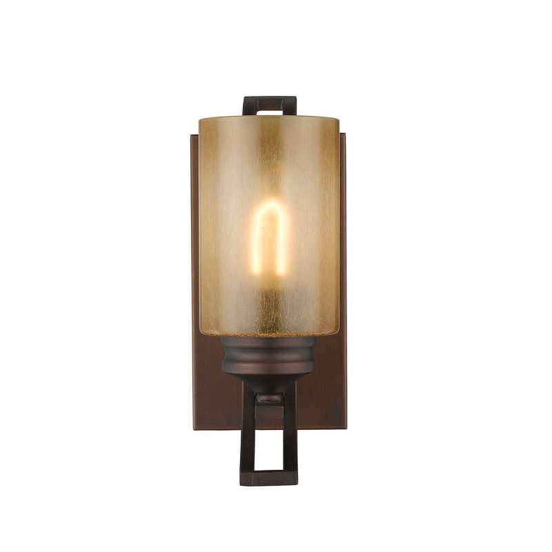 Bronze Rustic Cylinder Dimmable Wall Sconce