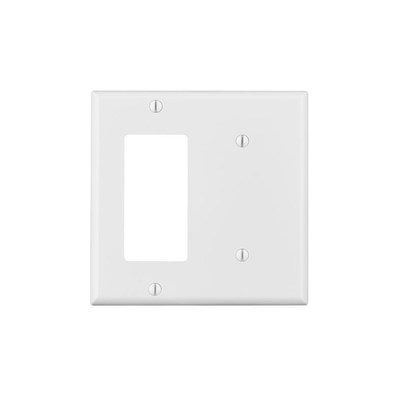 White Thermoplastic Nylon 2-Gang Decorator Wall Plate