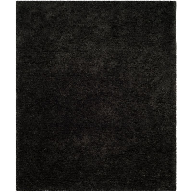 Charcoal Luxe Faux Sheepskin 8' x 10' Hand-Tufted Shag Rug