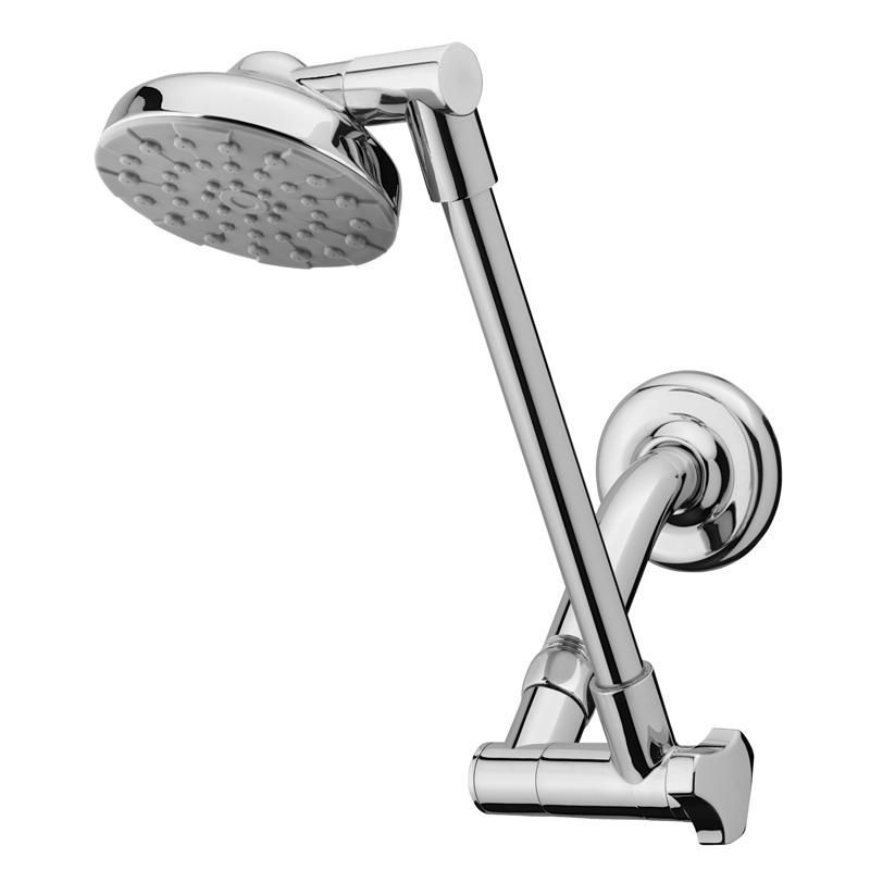 Waterpik Chrome Adjustable Rain Showerhead with 1.8 gpm Flow