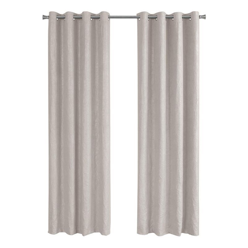 Ivory Velvet Blackout Grommet Curtain Panels 52" x 84" Set