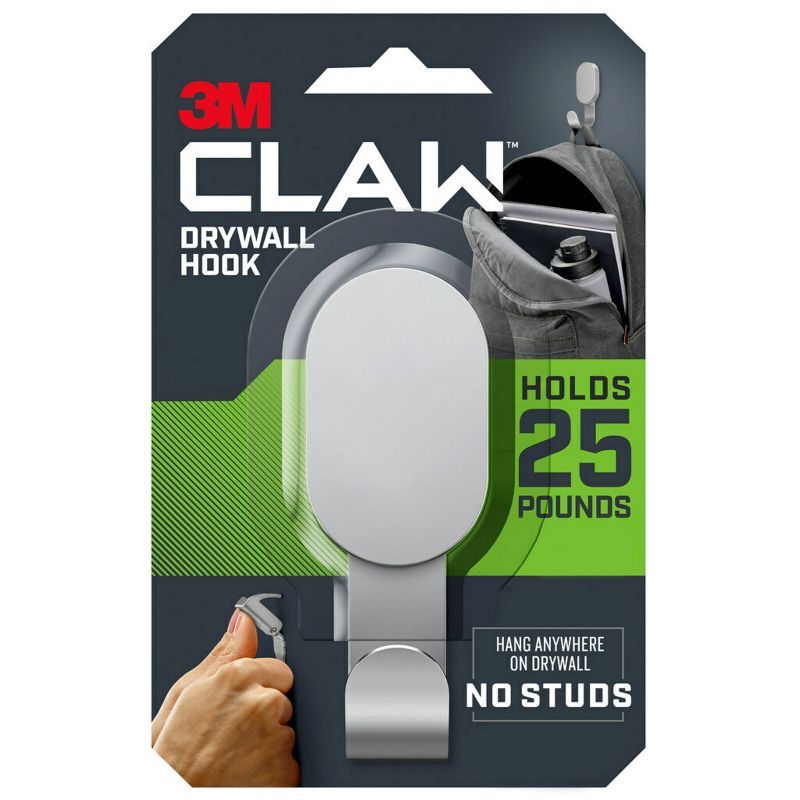 3M Claw Silver 25lb Drywall Hanging Hook