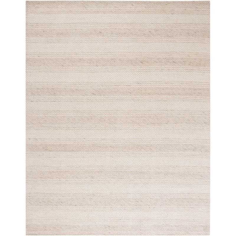 Marbella Beige and Brown 6' x 9' Flat Woven Wool Rug