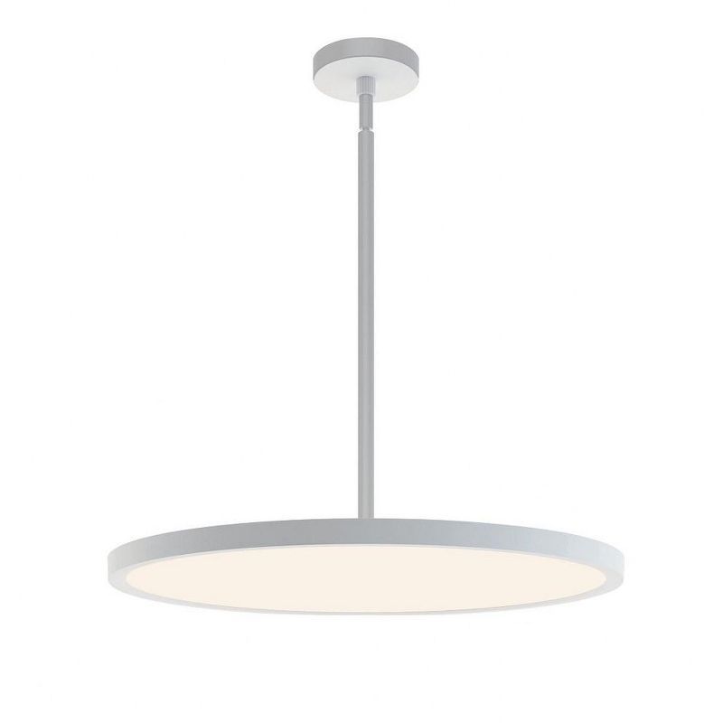 Edge Round White Aluminum LED Pendant Light