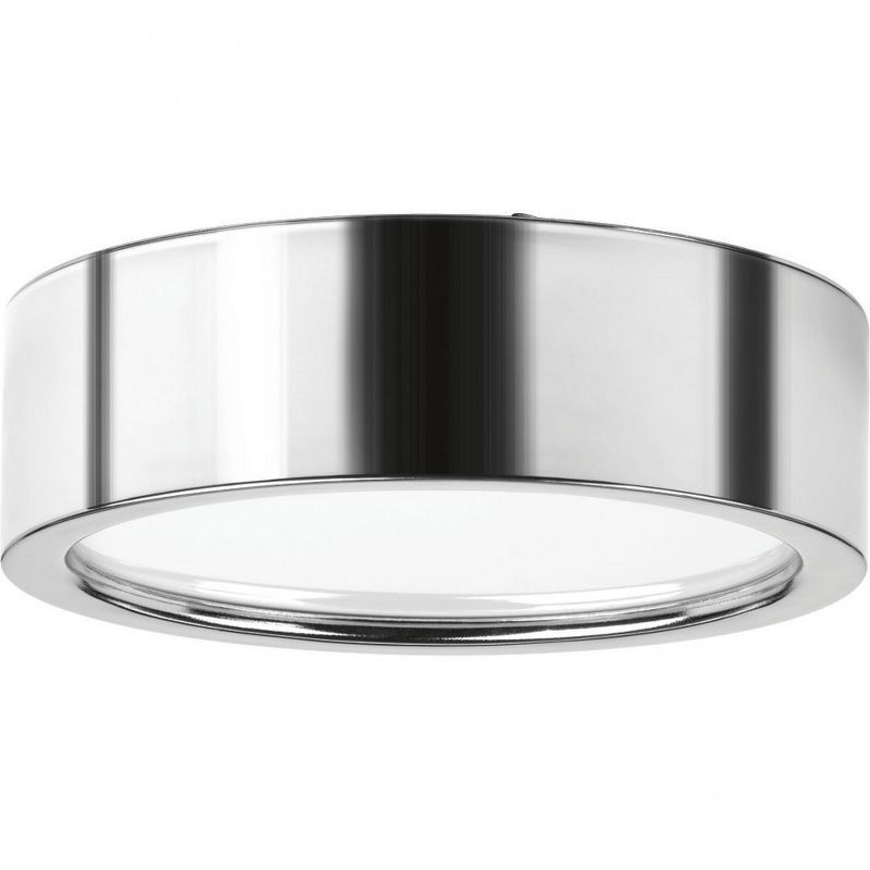 Polished Chrome LED Flush Mount with Glass Diffuser