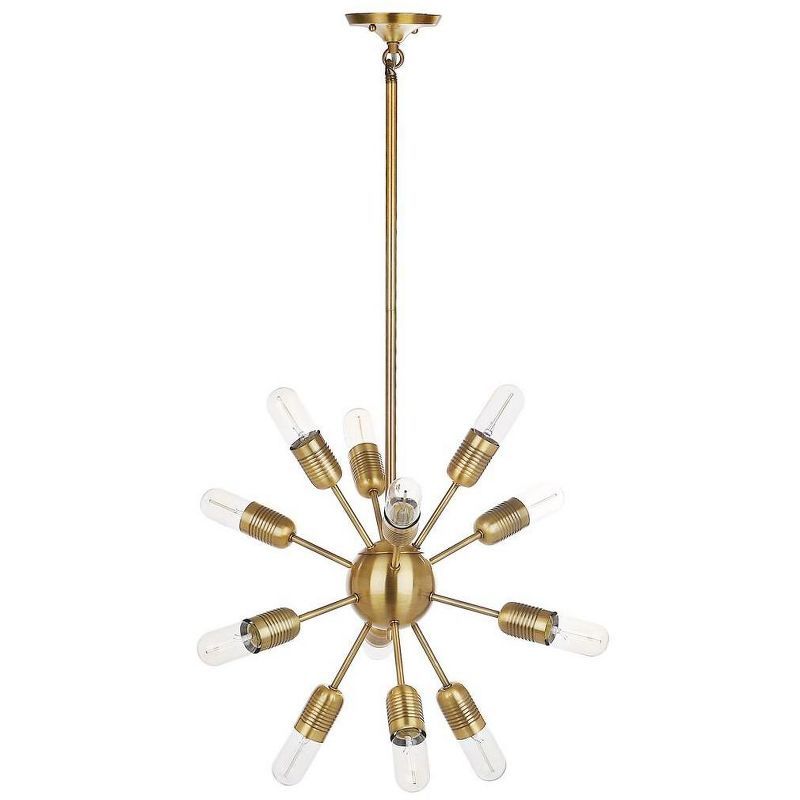 Gold Sputnik 12-Light Glass Chandelier