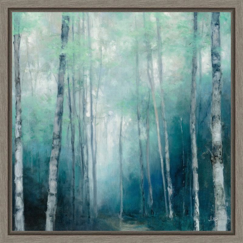 Impressionist Nature Vistas Framed Canvas Wall Art 16 x 16