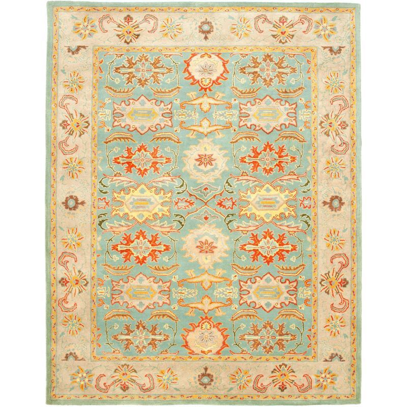 Heritage Light Blue Hand-Tufted Wool Area Rug