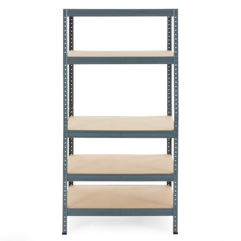 Trestles 36x72" Blue-Gray 5-Tier Adjustable Steel Shelving Unit