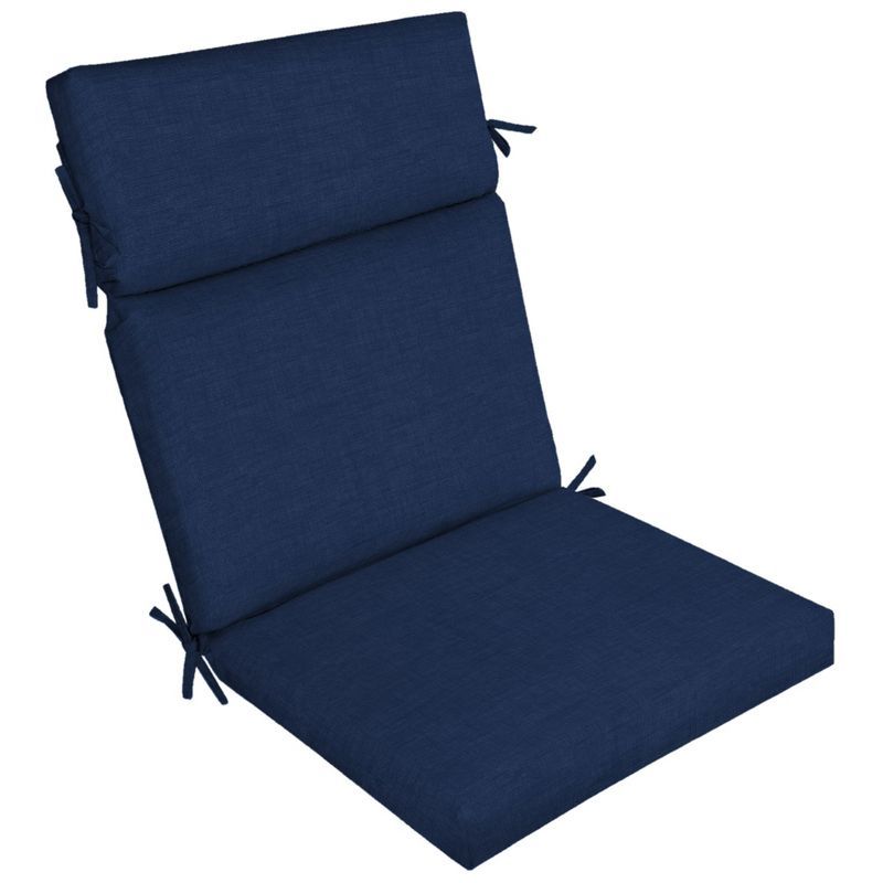 Sapphire Blue Polyester Outdoor Dining Chair Cushion