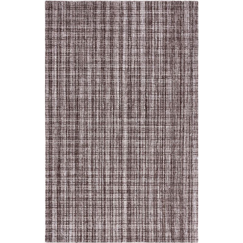 Gray Abstract Handmade Tufted Wool Area Rug, 8' x 10'