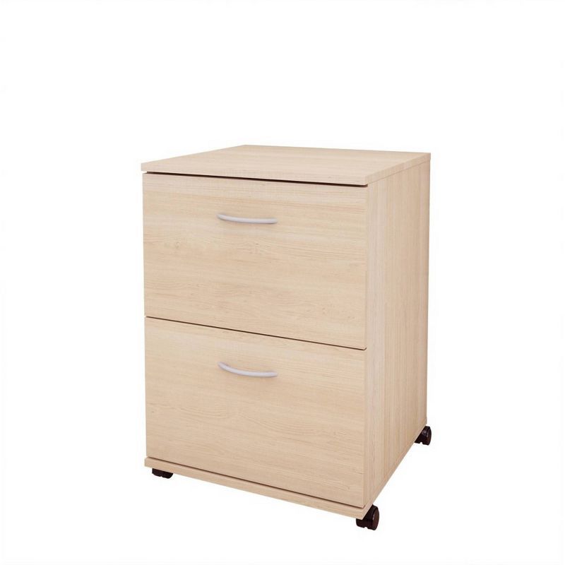 Mobile Legal Size 2-Drawer File Cabinet in Natural Maple