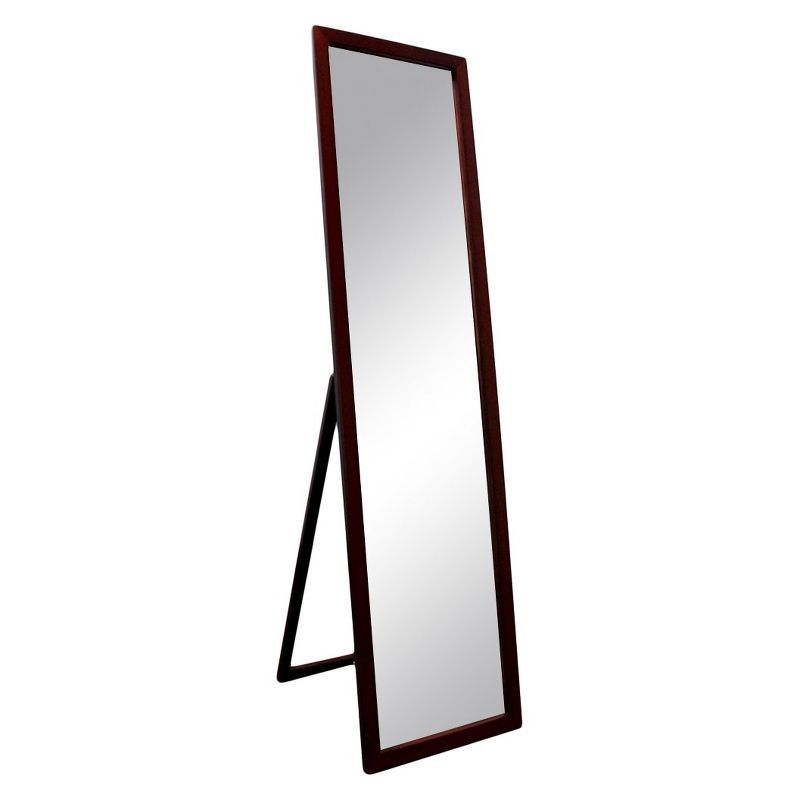 Walnut Finish Full Length Freestanding Kids Mirror