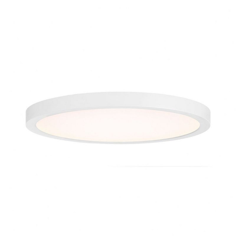 White Glass LED Flush Mount Ceiling Light