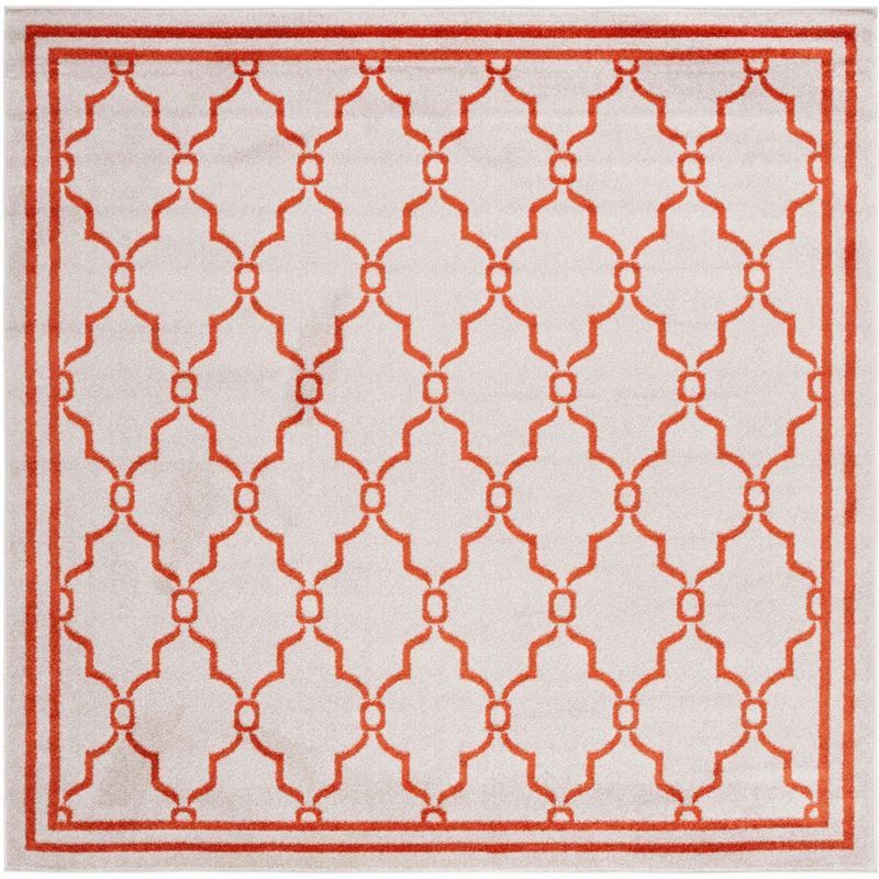 Safavieh Amherst Easy-Care Beige & Orange 7' Square Synthetic Rug