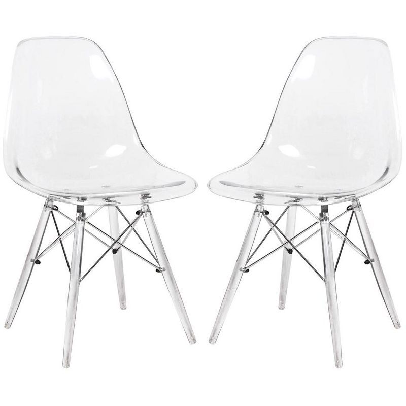 Clear Acrylic Cross Back Transparent Side Chair