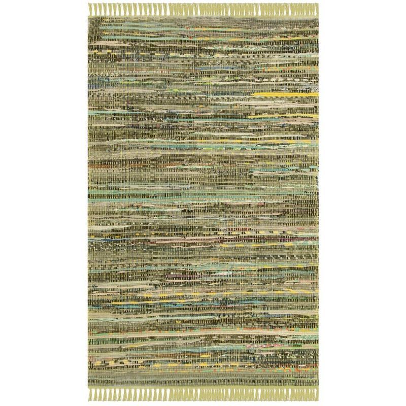 Bohemian Bliss Yellow Multi Stripe Handwoven Cotton Rug - 2'6" x 4'