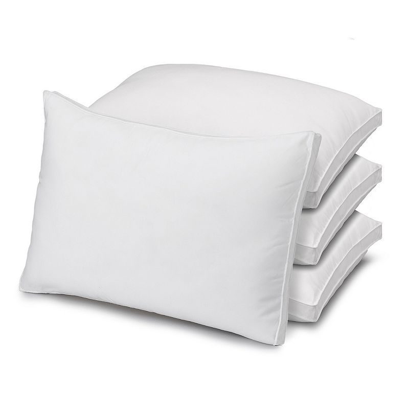 Ella Jayne Hypoallergenic White Microfiber Gusseted Pillow Set