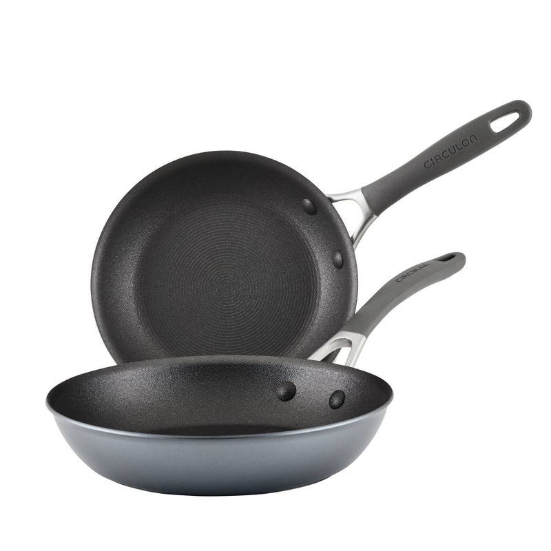 Graphite Stainless Steel Nonstick Induction Fry Pan Set, 2 Piece