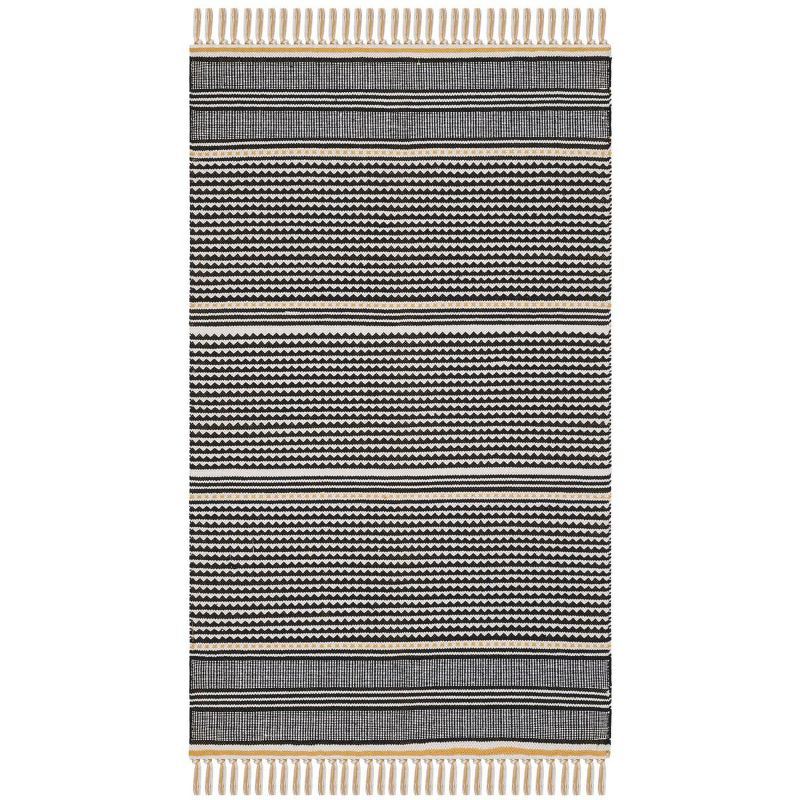 Montauk Gold and Multicolor Handwoven Cotton Rug 3x5 Feet