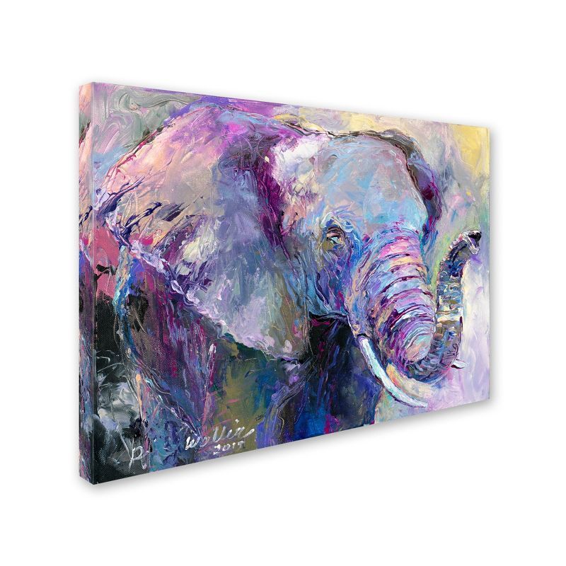Large Blue and Purple Elephant Canvas Print