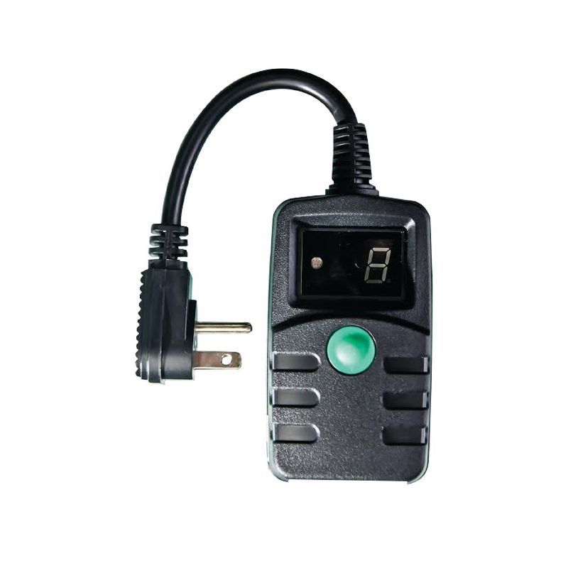 Black Digital Outdoor Timer with Photoelectric Sensor