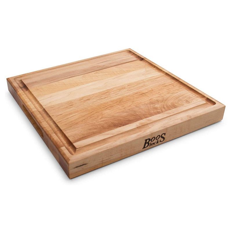 Maple Square 15" Reversible Wood Cutting Board with Juice Groove