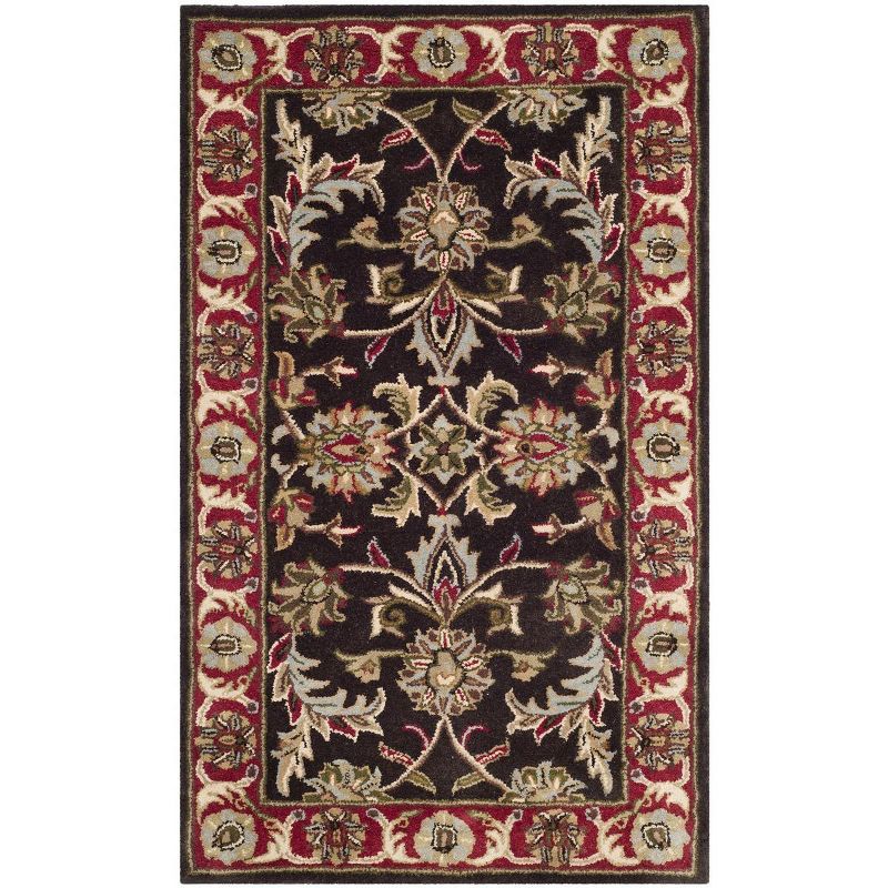 Elegant Heritage Hand-Tufted Wool Area Rug - Red Chocolate, 3' x 5'