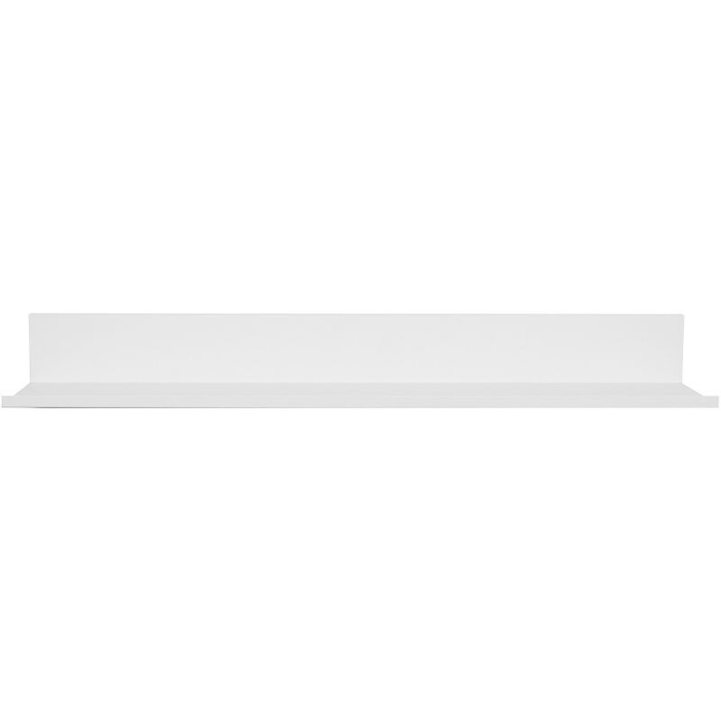 Sleek White 24" No-Stud Powder Coated Floating Shelf