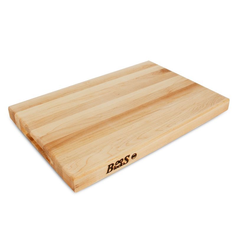 Maple Wood Reversible Cutting Board with Hand Grips, 18 x 12 Inches