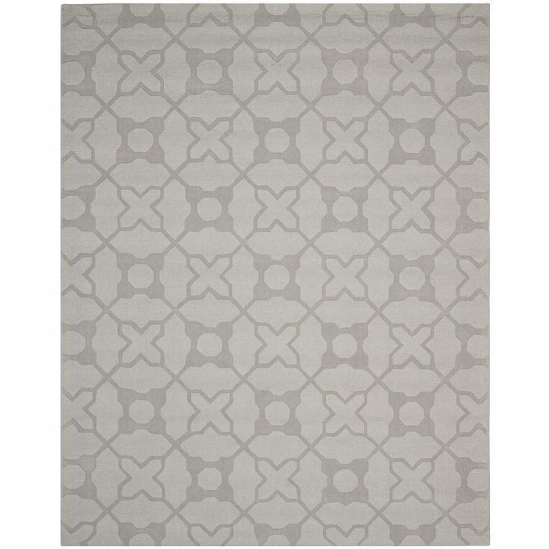 Gray Hand-Tufted Wool Rectangular Area Rug