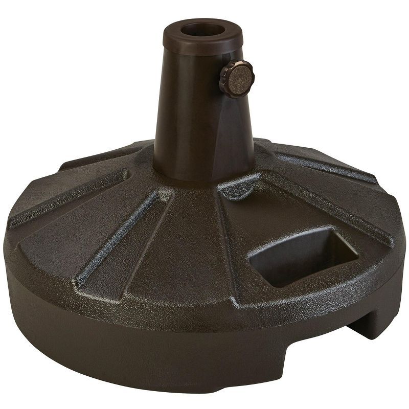 Bronze Resin Patio Umbrella Stand with Locking Screw