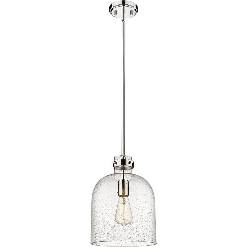 Polished Nickel Glass LED Indoor/Outdoor Pendant Light