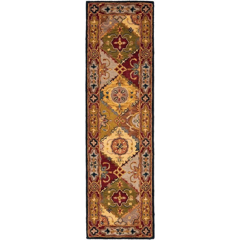 Heritage Multi/Red Hand-Tufted Wool Runner Rug