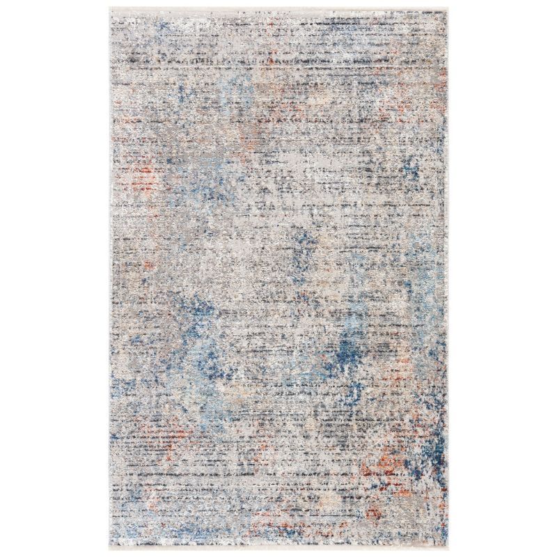 Safavieh 2'6" x 4' Gray and Blue Hand-Knotted Wool Area Rug