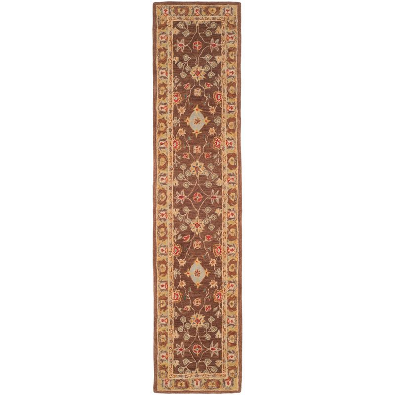 Handmade Multicolor Tufted Wool Rectangular Runner Rug