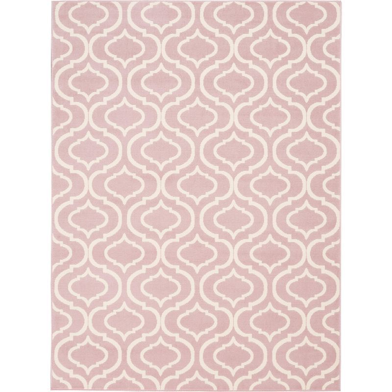 Elegant Pastel Pink 6' x 9' Reversible Hand-Knotted Area Rug