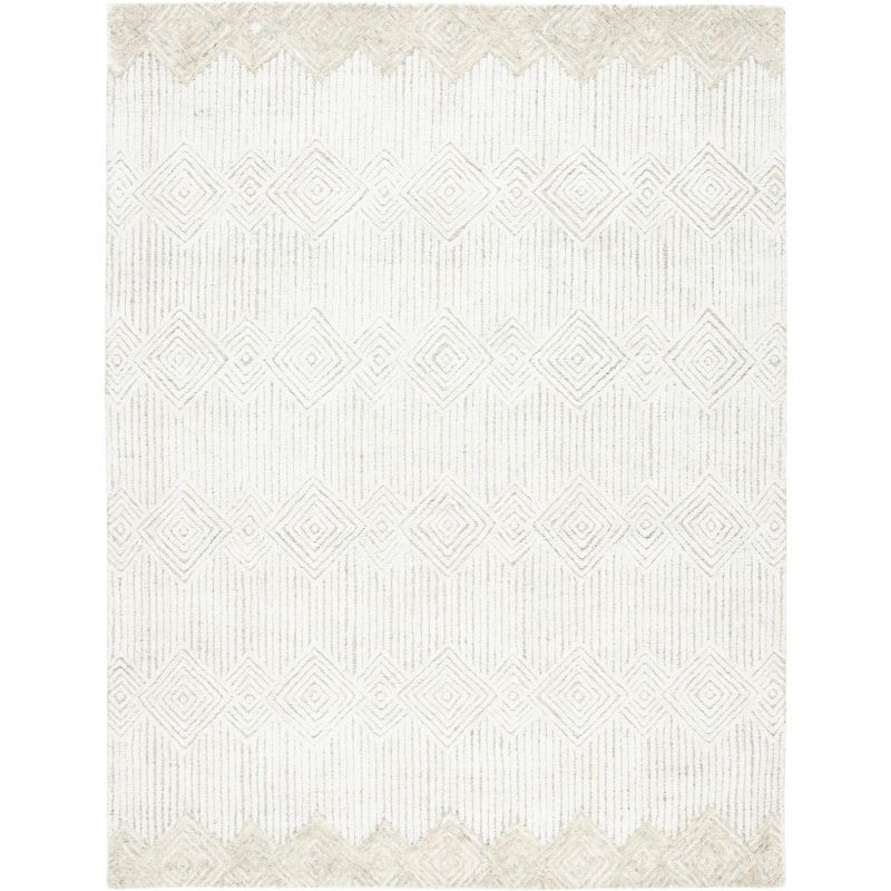 Ivory Elegance 8' x 10' Hand-tufted Wool Area Rug