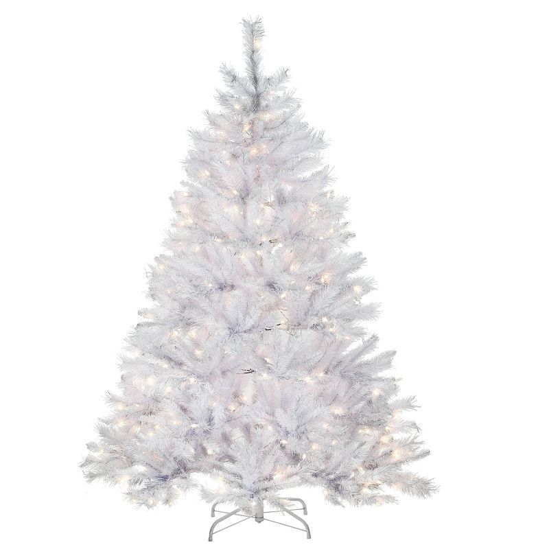 6ft White Pine Pre-Lit Artificial Christmas Tree with Clear Lights