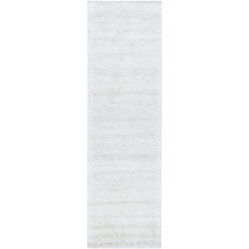 Himalaya Silver Hand Tufted Wool and Viscose Runner Rug