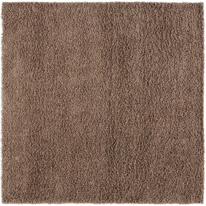 Athens Taupe Square Shag Rug 6'7" x 6'7"