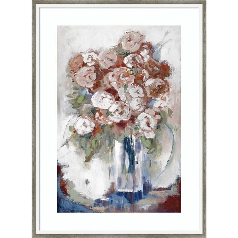 19" x 25" Rose Gold Blossoms Framed Botanical Print