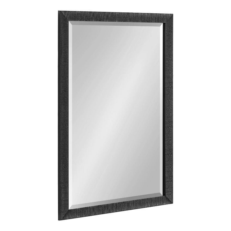 Black Ribbed Texture 20x30 Rectangular Wall Mirror