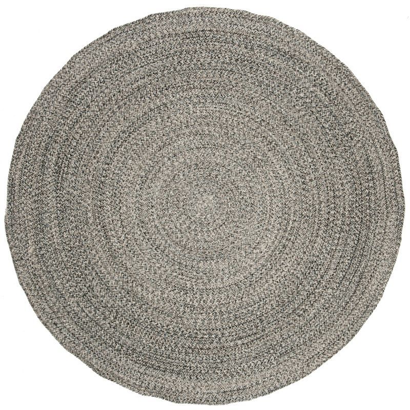 Handmade Ivory Round Braided Cotton Area Rug