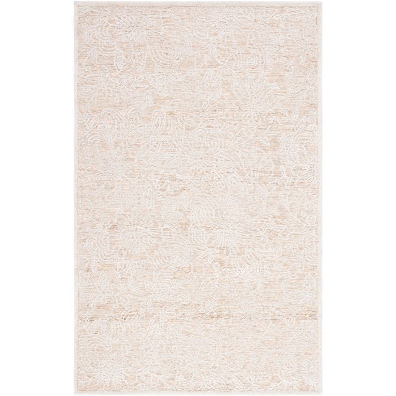 Handmade Blue Geometric Tufted Wool Area Rug
